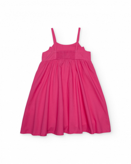 Girls plain dress with a big bow