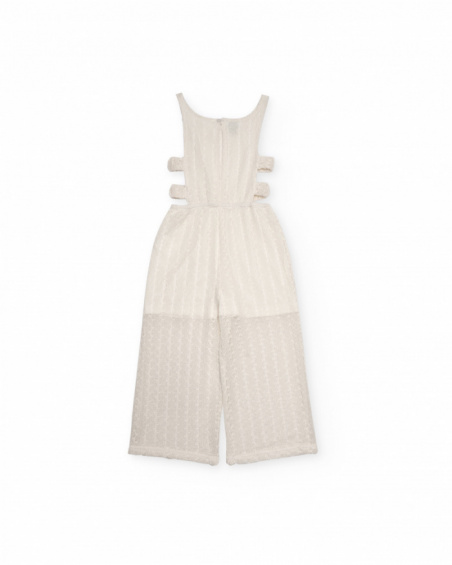 Girls’ knit jumpsuit with side cut-outs