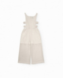 Girls’ knit jumpsuit with side cut-outs