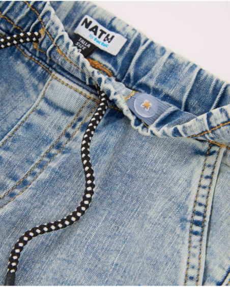 Boys’ trousers in woven fabric and denim