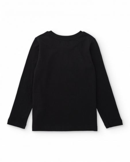 Boys’ knit T-shirt with embellished lettering