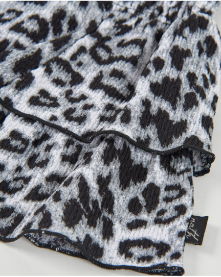 Girls’ woven skirt with wide gathered waist