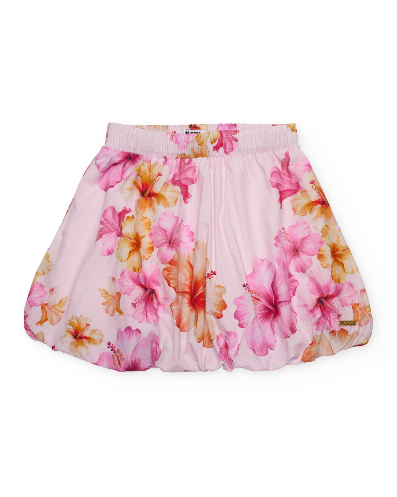 Girls’ woven skirt with balloon effect
