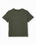 Boys’ knit T-shirt with linear graphic