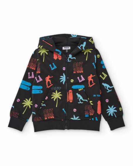 Boys’ urban-style knit sweatshirt