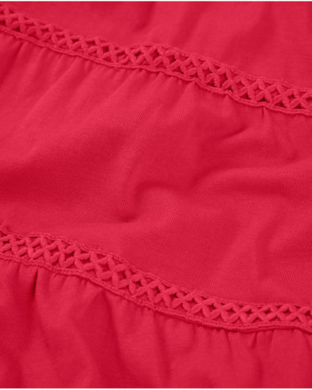 Girls’ knit dress with lace details