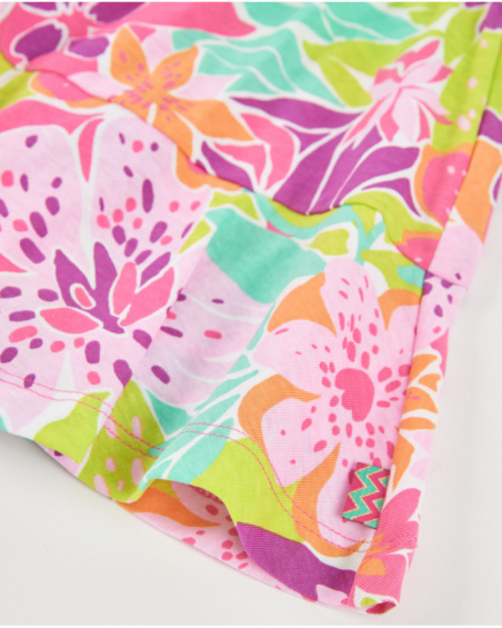 Girls’ knit skirt with a bold floral design