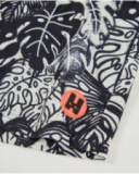 Boys’ woven swim shorts with tropical print