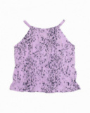 Girls’ knit top with polka dot print