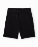 Boys’ knit bermuda shorts with turn-up hem