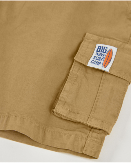 Boys’ woven bermuda shorts with cargo pockets