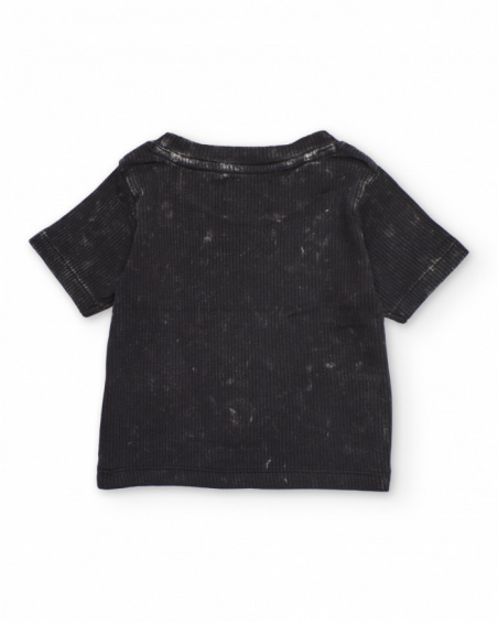 Girls’ knit T-shirt with washed effect