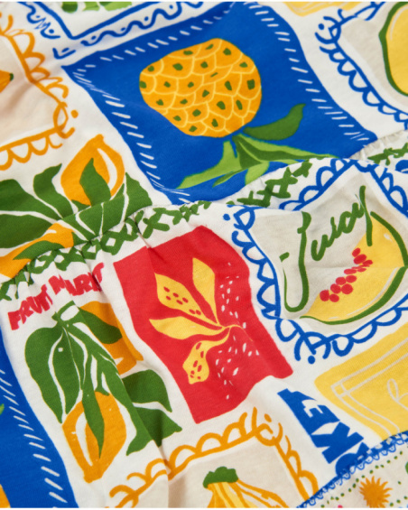 Girls’ knit dress with elastic neckline