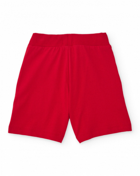 Boys’ knit bermuda shorts with adjustable drawstring