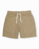 Boys’ woven bermuda shorts with elastic waist