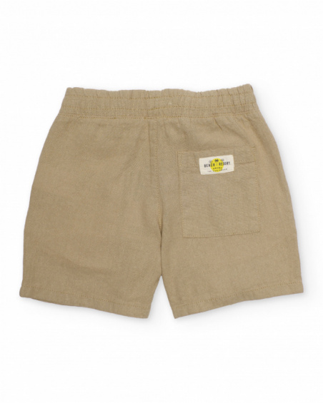 Boys’ woven bermuda shorts with elastic waist