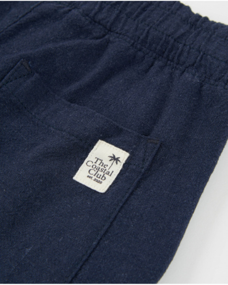 Boys’ woven bermuda shorts with adjustable drawstring