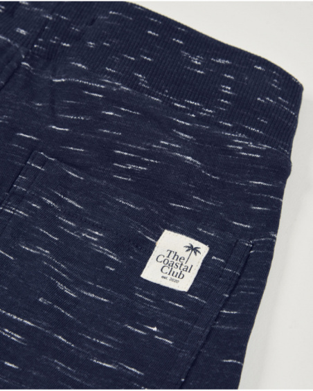 Boys’ knit bermuda shorts with turned-up hem