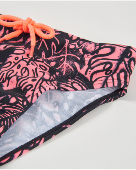 Boys’ knit swim shorts with decorative drawstring