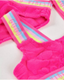 Girls’ knit bikini with floral texture