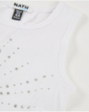 Girls’ knit top with sparkling appliqués