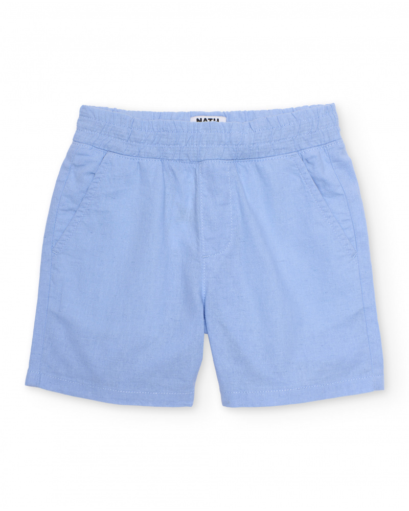 Boys’ woven bermuda shorts with elastic waist