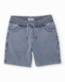 Boys’ knit bermuda shorts with washed effect