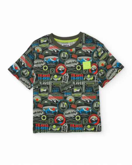 Boys’ adventure-themed knit T-shirt
