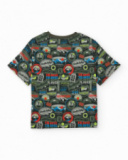 Boys’ adventure-themed knit T-shirt