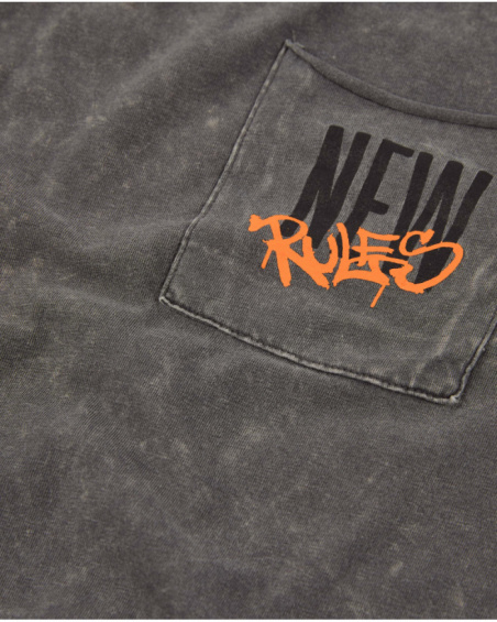 Boys’ knit T-shirt with washed effect