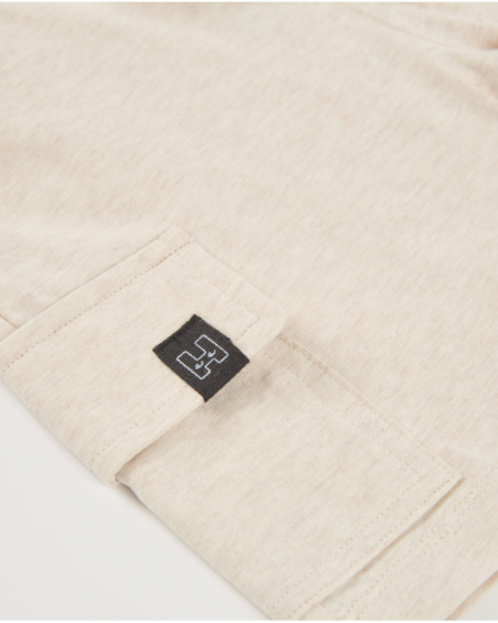 Boys’ knit bermuda shorts with side pocket