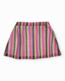 Girls’ knit skirt with wavy stripes