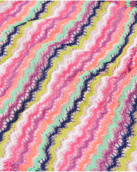 Girls’ knit skirt with wavy stripes