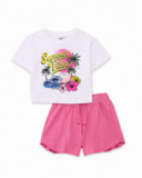 Girls’ tropical-inspired knit set