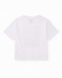 Boys’ knit T-shirt with contrast print