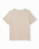 Boys’ knit T-shirt with artistic print
