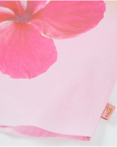 Girls’ knit T-shirt with front print