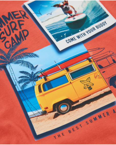 Boys’ knit T-shirt with photographic print