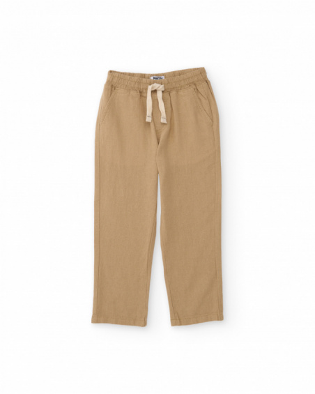Boys’ woven trousers with elastic waist