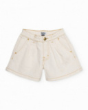 Girls’ woven shorts in woven fabric and denim