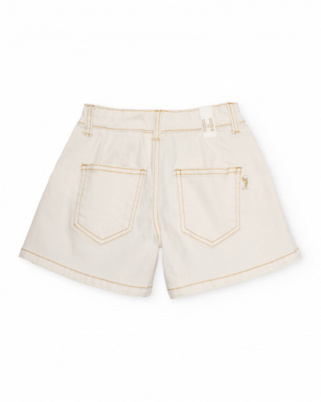 Girls’ woven shorts in woven fabric and denim
