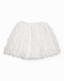 Girls’ woven skirt with raised flowers