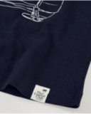 Boys’ knit T-shirt with coastal illustration
