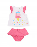 Knitted newborn set with ruffles | tuc tuc