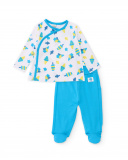 Knitted newborn set with fish print | tuc tuc