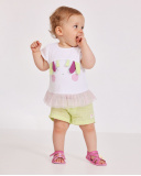 Knitted newborn set with tulle ruffle | tuc tuc