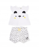 Knitted newborn set with spot print | tuc tuc