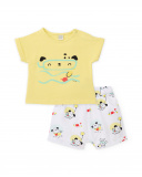 Knitted newborn set with shoulder fastening | tuc tuc