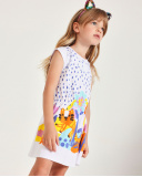 Girls’ knitted dress with elasticated waist | tuc tuc