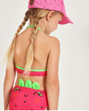 Girls’ knitted bikini with raised little leaves | tuc tuc